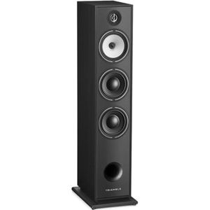 Hi-Fi Vloerstaande Luidspreker 150W - 3-Weg 4-Speaker voor Muziek en Thuisbioscoop - Uitgang 92 dB/W/m - Compact en Krachtig - Zwart