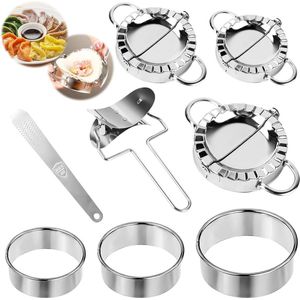 Ravioli Dumplingmaker - roestvrij staal - 8 stuks - ravioli uitsteekvormpjes - keuken gereedschap