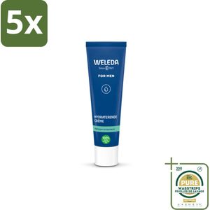 5 x WELEDA - Hydraterende crème - Men - 30 ml - Grootverpakking - Hydraterende Crème Voor Mannen - Crème Voor Droge Huid - Natuurlijke Crème - Biologische Crème - Crème Voor Mannen