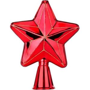 Rode Ster Piek voor de kerstboom - 17 cm