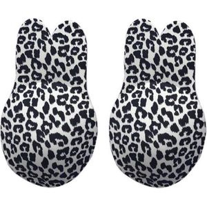 New Age Devi - Strapless BH - Plakbeha - Push Up - Onzichtbaar, Herbruikbaar en Liftend - Luipaard print Light M Plak BH