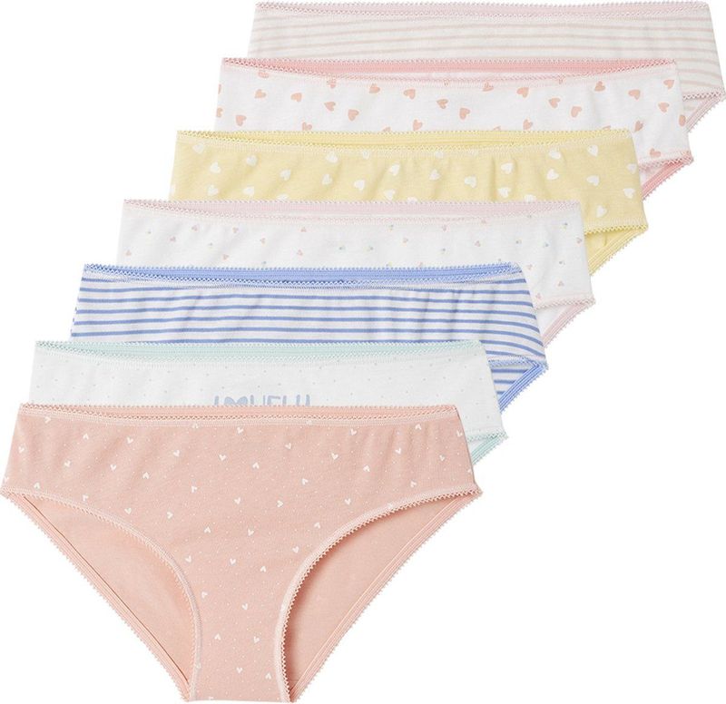 Vertbaudet - BASICS - Set van 7 Meisjesslipjes - Katoen