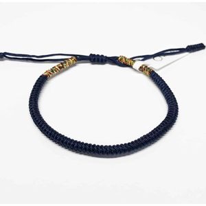 Wristin - Tibetaanse armband uiteinden donkerblauw/multi