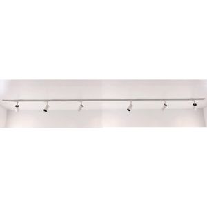 Nova Luce Railverlichting 4 meter WIT complete set - met 6 spots railsysteem / SMART geschikt