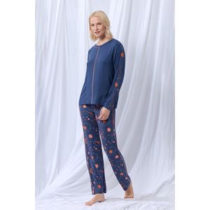 Lords & Lilies pyjama dames - donkerblauw - 252-50-XPA-Z/831 - maat XL