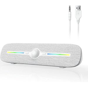 Gekleurde LED-luidspreker met USB-voeding en AUX-verbinding voor desktop geluid