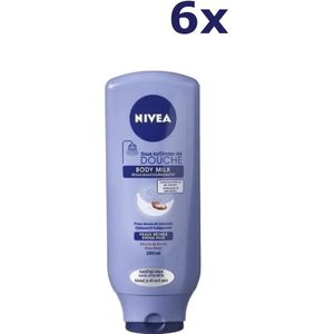 6x Nivea Bodymelk Onder De Douche Zijdezacht 250Ml