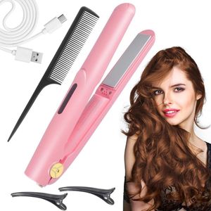 Draadloze Stijltang - Stijlborstel – Snoerloze Krultang - stoomstijltang - Mini Stijltang - Reis Stijltang - Krullen en Stijlen - Hair Straightener