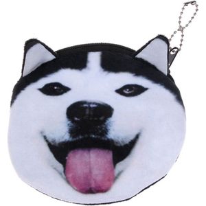 Hond Portemonnee - pasjeshouder vrouwen - kleingeld portemonnee - munthouder - Happy Husky - 1 stuks