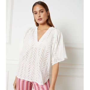 Refined Department Blouse Missy Sleeve Top R2305940104 002 Off White Dames Maat - M