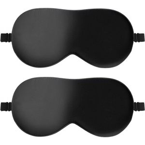 Zacht Slaapmasker - Lichtverduisterend - 2 Stuks - Zwart