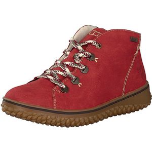Rieker - Veterboot - Rood - Dames - Antistress Zool - RiekerTex Membraan