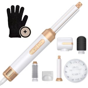 Bellezabo Fohnborstel - Airstyler Pro - Multistyler - Krulborstel - Krultang - Diffuser - 7-in-1 - Wit
