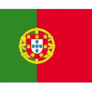 10x Binnen en buiten stickers Portugal 10 cm - Portugese vlag stickers - Supporter feestartikelen - Landen decoratie en versieringen