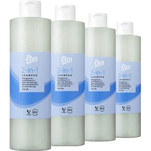 Etos Shampoo voordeelverpakking - 2-in-1 - Vegan - 4x500 ml