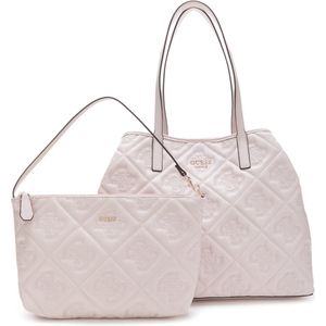 Guess Vikky II Large Tote Dames Shopper - Light Beige Logo - One Size