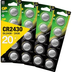 GP Super Lithium CR2430 - batterijen CR2430 - 3V knoopcel batterij - 20 stuks