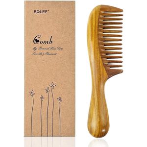 Brede Houten Kam voor Mannen en Vrouwen - Perfect voor Krullend en Nat Haar
