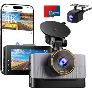 DailySupplies® Dashcam voor Auto - Dual - Camerabewaking - Full HD - Zwart wn Grijs