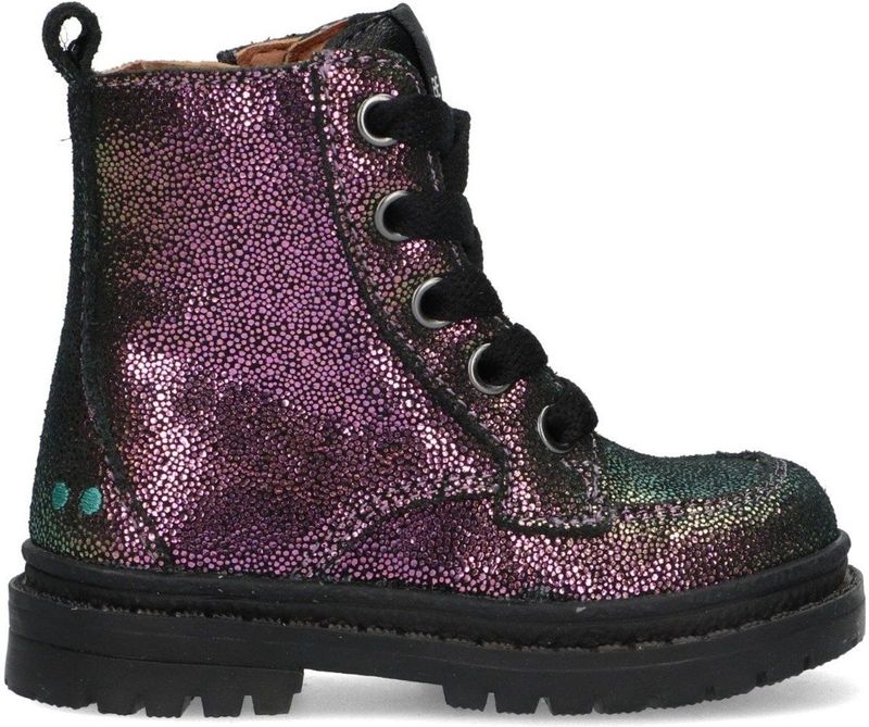 BunniesJR 225703-996 Meisjes Biker Boots - Multicolor - Leer - Ritssluiting
