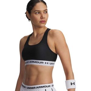 Under Armour - Mid Crossback - Sportbeha - Sneldrogend - Vochtafvoerend - Zwart