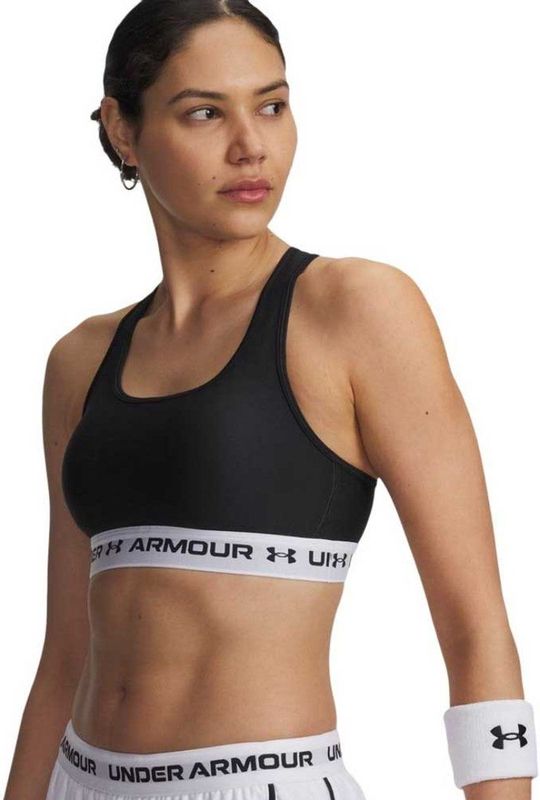 Under Armour - Mid Crossback - Sportbeha - Sneldrogend - Vochtafvoerend - Zwart