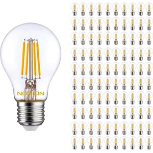 Voordeelpak 100x Noxion Lucent LED E27 Peer Filament Helder 4.5W 470lm - 822-827 Dim To Warm | Dimbaar - Vervangt 40W.