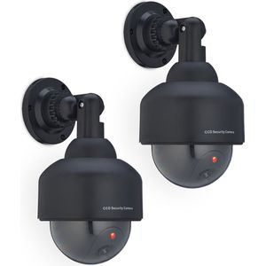 Relaxdays dummy dome camera - set van 2 - knipperend led-lampje - nep beveiligingscamera