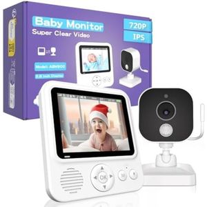 Babyfoon met HD-camera en nachtzicht - 2,8 inch - USB-C 2000Mah - zoom en VOX communicatie - 720 IPS LCD