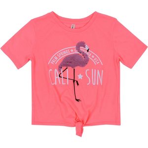 Neon blouse met flamingo