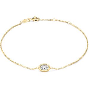 Isabel Bernard - Le Marais Sophie - Gouden Armband - 14 Karaat - Met Zirkonia Steen
