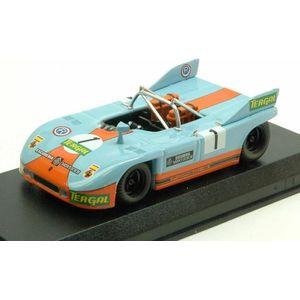 De 1:43 Diecast Modelauto van de Porsche 908/3 Spider #1 van de 1000km Barcelona van 1971. De bestuurder was J. Fernandez. De fabrikant van het schaalmodel is Best Model. Dit model is alleen online beschikbaar