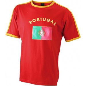 Rood heren shirt vlag Portugal Xl