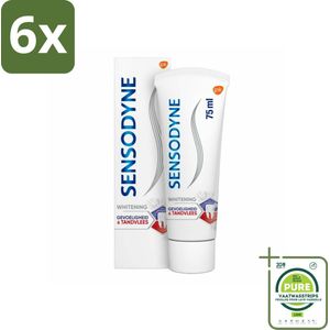 Sensodyne - Tandpasta - Gevoeligheid & Tandvlees - Whitening - Gevoelige Tanden - 75 ml - Voordeelverpakking - 6 stuks - Gevoelige tanden - Tandvleesproblemen