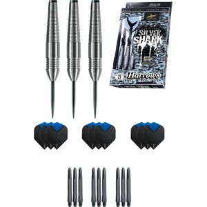 Harrows - Silver Shark 24 gram - dartpijlen - met - cadeauset - dartshafts - dartflights