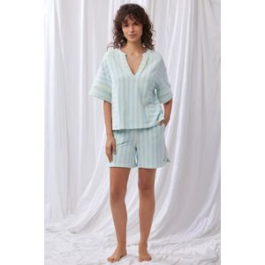 Lords & Lilies set dames - blauw/wit gestreept - 251-52-THM-T/991 - maat XL