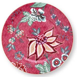 Flower Festival Bord - ZES stuks - 17 cm dark pink - Pip Studio
