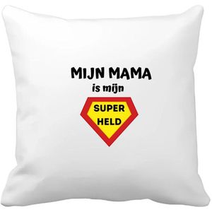 Akyol - mijn mama is mijn superheld Kussen hoes - Moeder - super mama - moeder cadeautjes - moederdag - verjaardag - geschenk - kado - 40 bij 40 cm