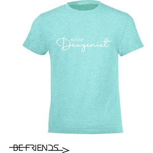 Be Friends T-Shirt - Kleine deugeniet - Kinderen - Mint groen - Maat 10 jaar