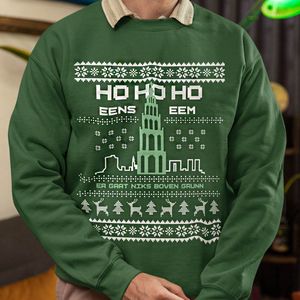 Foute Kerst Trui Groen Ho Ho Ho Eens Eem - Er Gaat Niks Boven Grunn 4XL