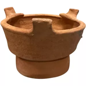 Handmade Marokkaanse aardewerk schaal oranje 35