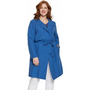 Lange, vloeiende jas met overjaseffect