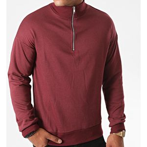 Bordeaux Rode Coltrui Trui Zipper