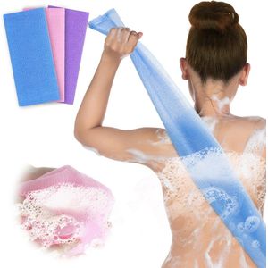 Exfoliërende washandjes schrobber 3 stuks rugdouche lichaamsnet wrijven spons herbruikbare loofah handdoek huidborstel schoon schrobben geschikt voor spa diepe massage rughuid zeep