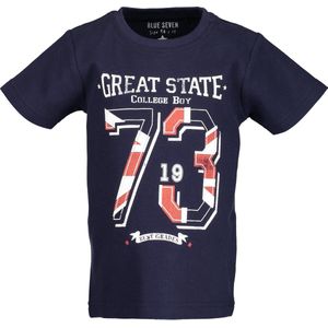 Blue Seven Jongens T-shirt - donkerblauw - Maat 92