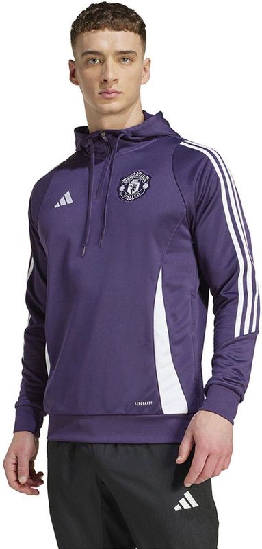 adidas - Manchester United Track Hoodie - Paars Wit
