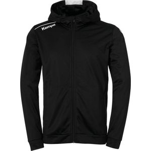 Kempa Player Hood Jacket Kind Zwart-Wit Maat 128