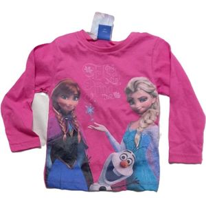Frozen Disney Longsleeves - t-shirt - katoen - roze - maat 92 - 2 jaar