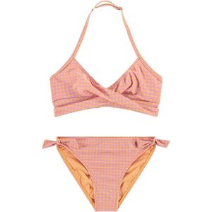 Beachlife Pied De Poule Mini Bikini Zwemkleding Meisjes - Roze - Maat 134/140