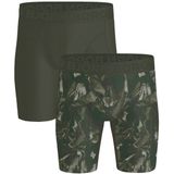 Boxershorts - Navy Blauw en Groen - 2-pack - Lichtgewicht - Lang